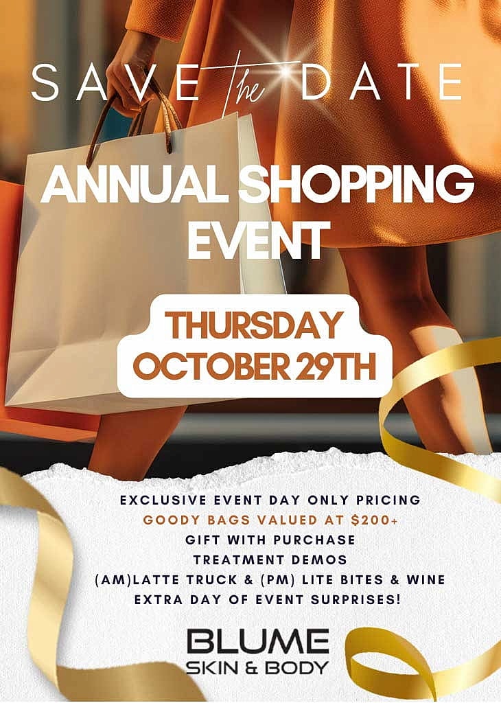 Annual shopping event announcement with special offers