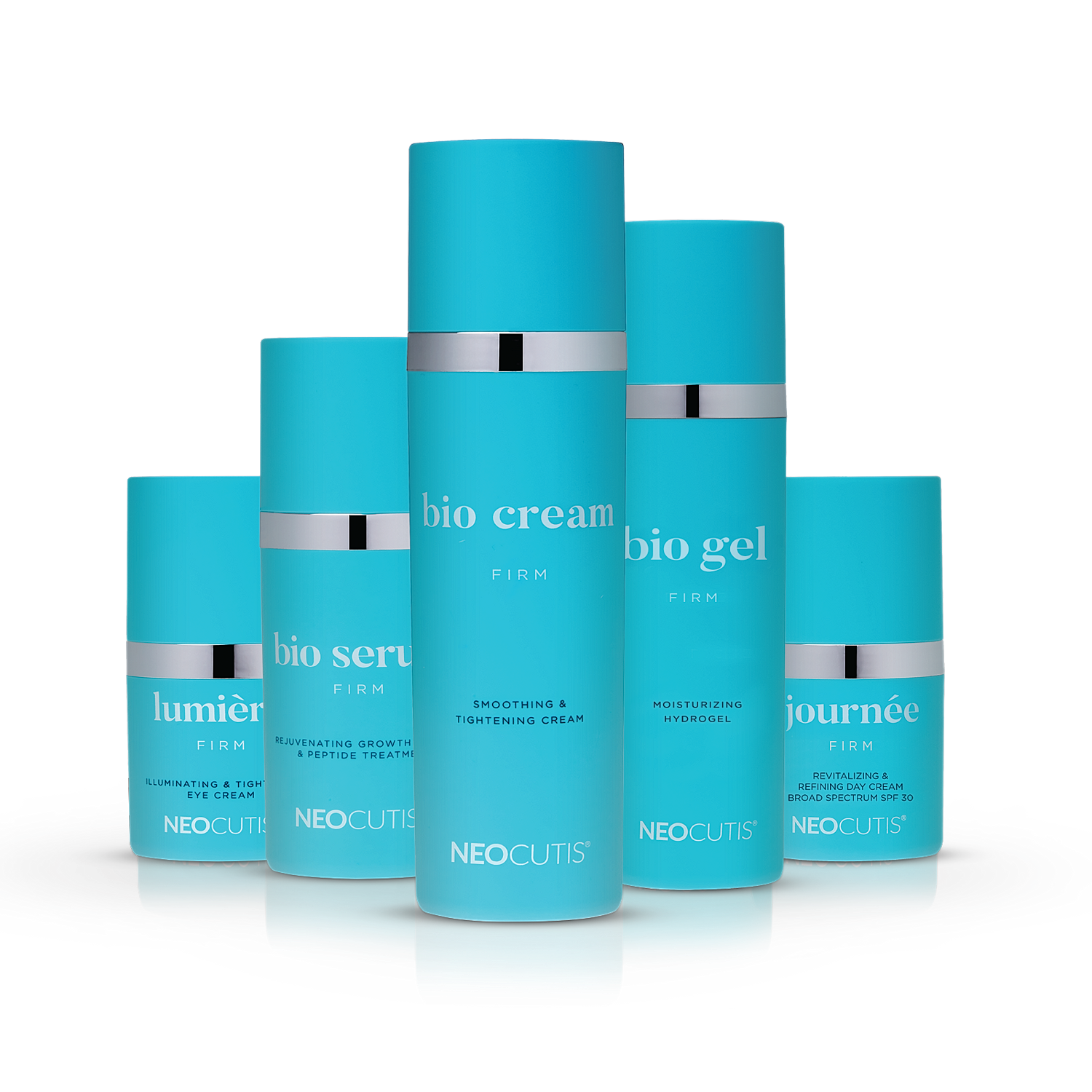 Neocutis skincare products in blue packaging.