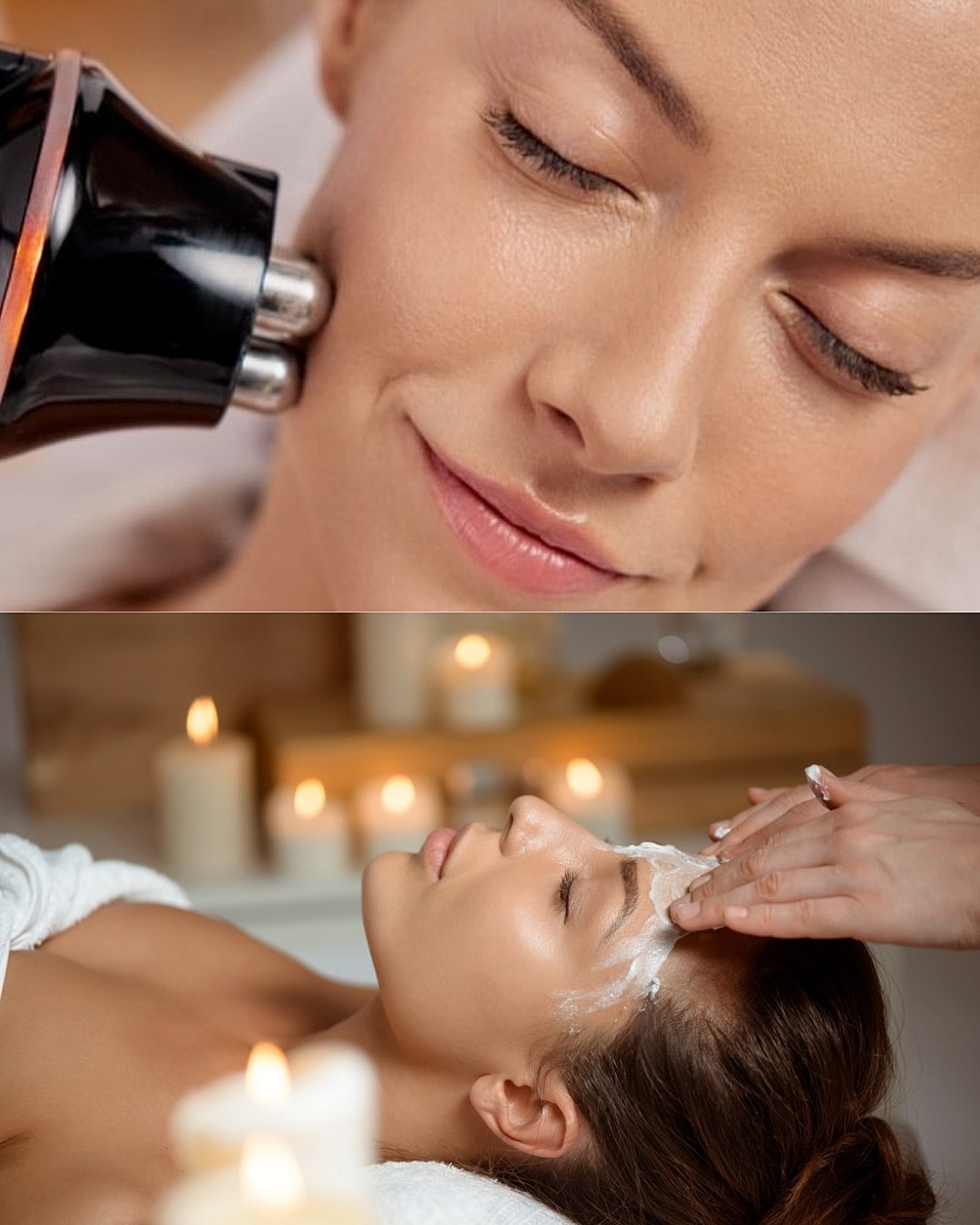 Facial treatments and relaxation at a spa.