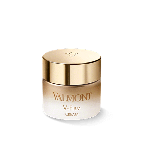 Valmont V-Firm cream in elegant jar.