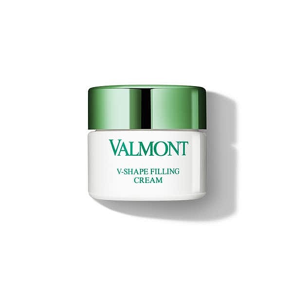 Valmont V-Shape Filling Cream jar on white background