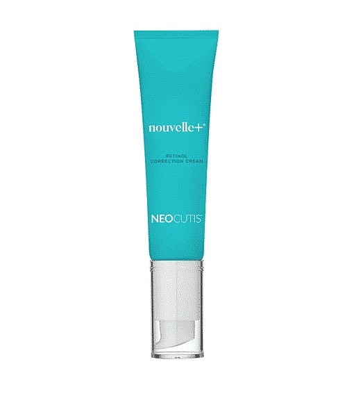 Nourishing retinol correction cream in teal tube.