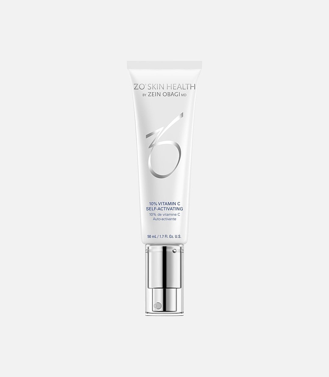 Vitamin C self-activating skincare product in tube.
