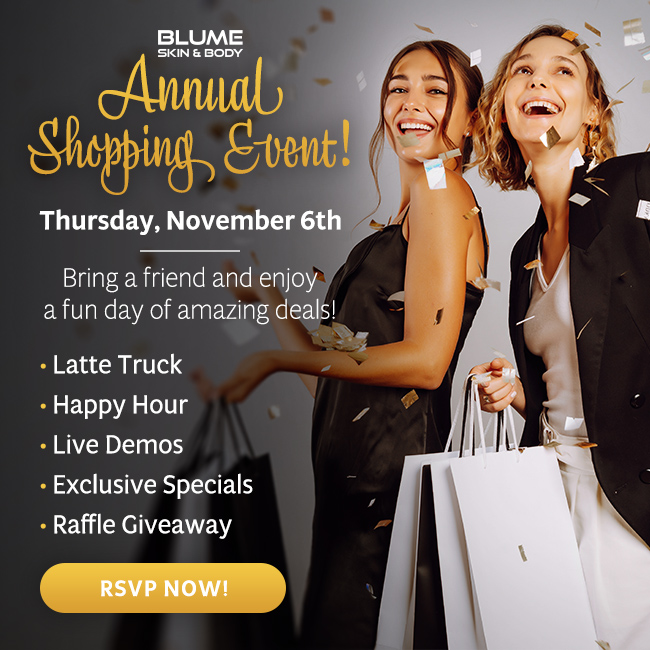 Blume Nov Annual Shopping Event